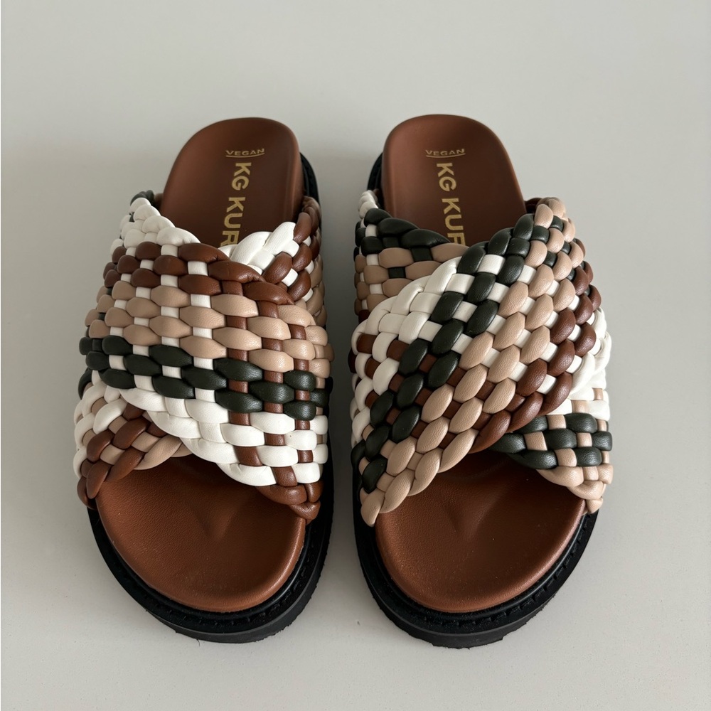 Kurt Geiger Multicolor Braided Slippers